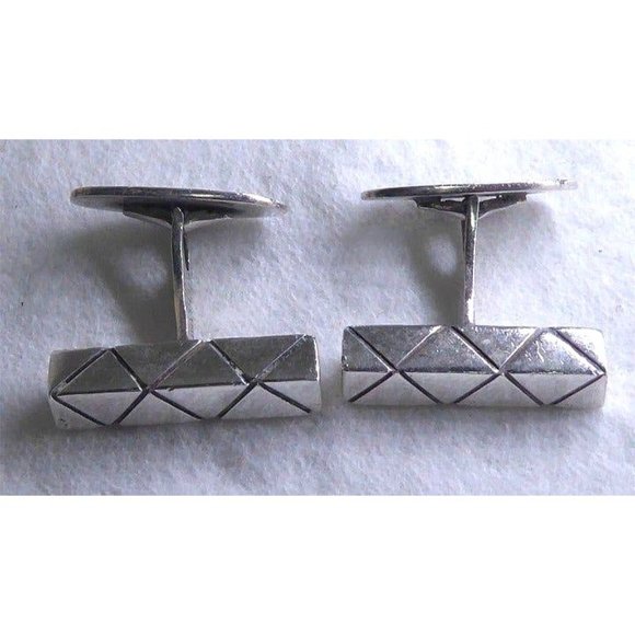 Classy MCM Danish Sterling Silver Cufflinks Signed Rasmussen & Lassen